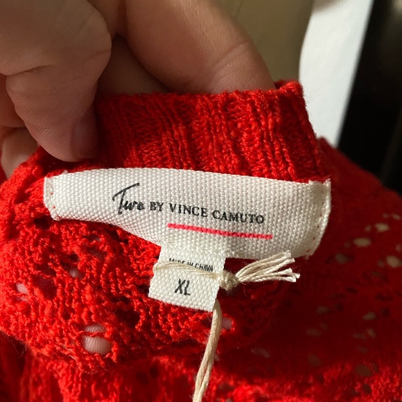 NWT Two By Vince Camuto Crochet Sweater - Picture 3 of 4